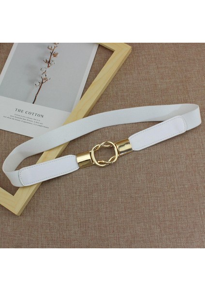 Yeni Moda Kadın Elastik Ince Bel Mühür Kadınlar Için Kırmızı Kemerler ve Küçük Beyaz Kemerler ile Süslenmiş Elbiseler (Yurt Dışından)