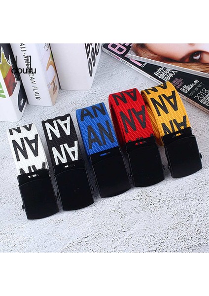 115 cm An Baskı Nötr Naylon Kanvas Kemer Otomatik Toka Öğrenci Kemeri Yeni Renk Hem Erkek Hem De Kadın Kemerleri (Yurt Dışından) fırsatları