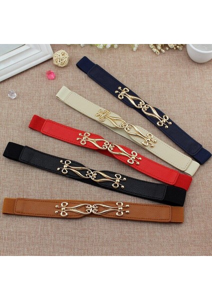 Altın Toka Ince Kemerler Kadınlar Için Vintage Ilkbahar Yaz Elastik Bel Kemeri Moda Elbise Dekoratif Kemer (Yurt Dışından) modelleri