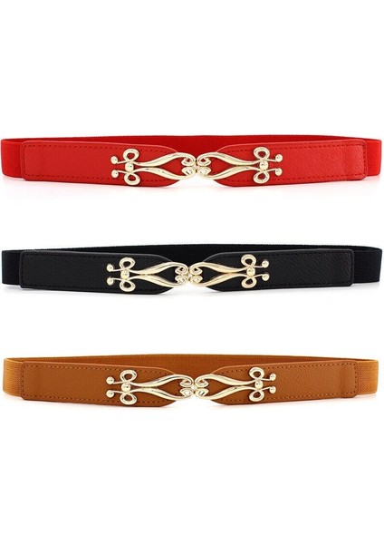 Altın Toka Ince Kemerler Kadınlar Için Vintage Ilkbahar Yaz Elastik Bel Kemeri Moda Elbise Dekoratif Kemer (Yurt Dışından) indirimleri