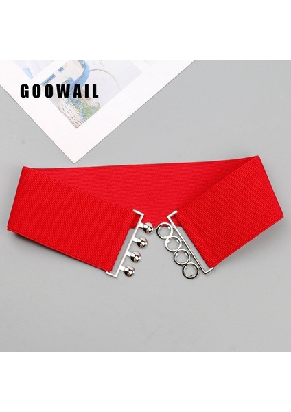 7.5 cm Geniş Kemer Kadın Basit Stil Elastik Bant Orijinal Toka Tasarım Kemer Elbiseler Bayanlar Streç Beyaz Bel Cinch (Yurt Dışından) fırsatları