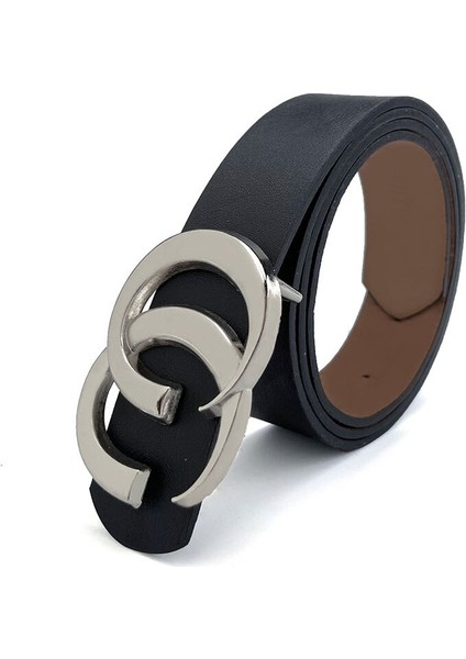 Yeni Bayanlar Moda Çift C Taklidi Retro Trend Kemer Çok Yönlü Büyük C Harfi Altın Gümüş Tokalı Kemer Kot Aksesuarları Kemer (Yurt Dışından) fiyatları