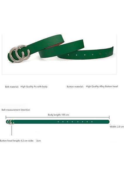 Yeni Bayanlar Moda Çift C Taklidi Retro Trend Kemer Çok Yönlü Büyük C Harfi Altın Gümüş Tokalı Kemer Kot Aksesuarları Kemer (Yurt Dışından) modelleri