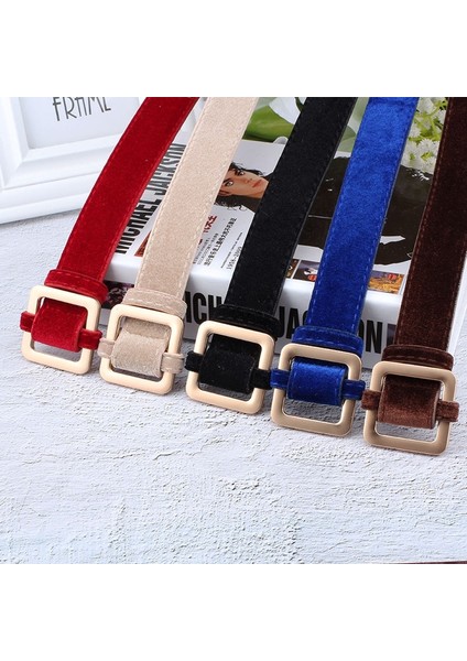 Tasarımcının Yeni Lüks Moda Kadife Kırmızı ve Siyah Kırık Beyaz Kemer Premium Flanel Kazak Ceket Elbise Kot Kadın Kemerler Ceinture (Yurt Dışından) fırsatları