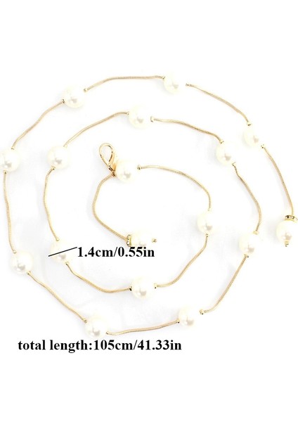 Büyük Inci Kadın Kemer Ince Sıska Bel Kemerleri Metal Zincir Kemer Bayanlar Için Elbise Dekoratif Kemer Kanca Kolye Bel Zinciri (Yurt Dışından) modelleri