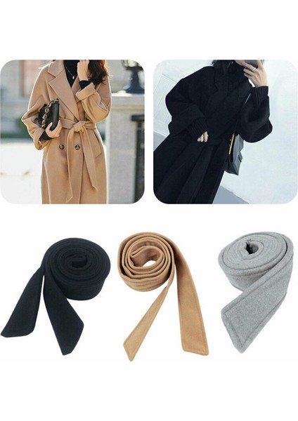 Moda Ceket Kazak Klasik Ceket Kemer Suni Yün Palto Kemer Yün Kuşak (Yurt Dışından)