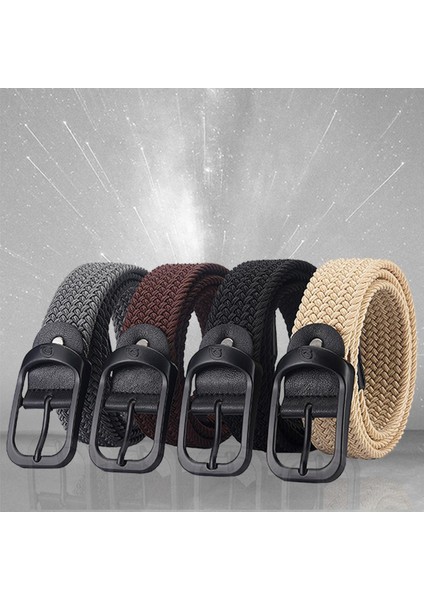 Naylon Örgülü Taktik Erkek Kemeri Moda Rahat Iş Basit Vahşi Elastik Lüks Tasarım Marka Çocuk Kemer Uzunluğu 105 cm (Yurt Dışından)