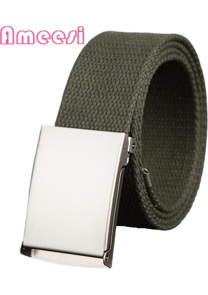 Ameesi Kanvas Kemer Ayarlanabilir Dayanıklı Metal Tokalı Örgülü Bel Kemeri (Yurt Dışından) fiyatları