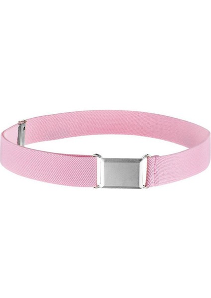 Çocuk Çocuk Yürümeye Başlayan Kemerler Erkek Kız Düz Renk Unisex Kanvas Kemerler Çocuklar Için Toka ile Ayarlanabilir Streç Elastik Kemer (Yurt Dışından)