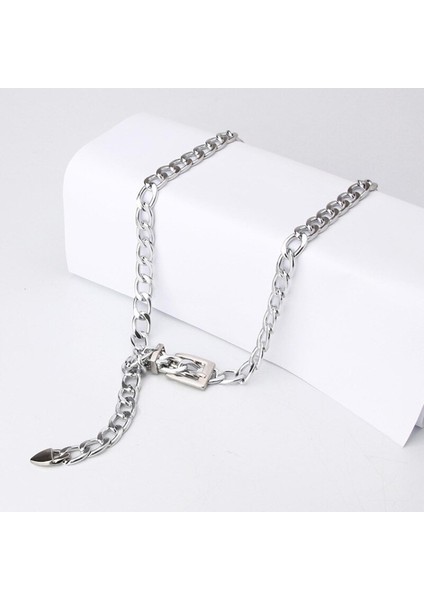 Metal Zincir Kadın Kemer Altın Gümüş Bel Zinciri Elbise Kot Serin Kız Bayan Kemer Aksesuarları Vücut Zinciri (Yurt Dışından)