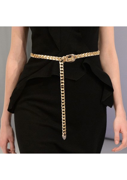 Kadın Moda Kemer Kalça Yüksek Bel Altın Gümüş Bel Zincir Elbise Kot Serin Kızlar Bayan Kemer Aksesuarları Vücut Zinciri Moda (Yurt Dışından) indirimleri