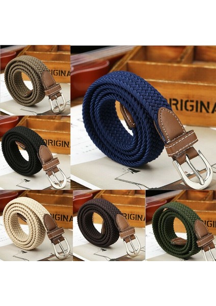 2019 Yeni Sıcak Erkek Moda Streç Örgülü Elastik Dokuma Kanvas Tokalı Kemer Kemer Bel Kemerleri Dokuma Kemer (Yurt Dışından) modelleri