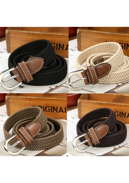 2019 Yeni Sıcak Erkek Moda Streç Örgülü Elastik Dokuma Kanvas Tokalı Kemer Kemer Bel Kemerleri Dokuma Kemer (Yurt Dışından) fırsatları