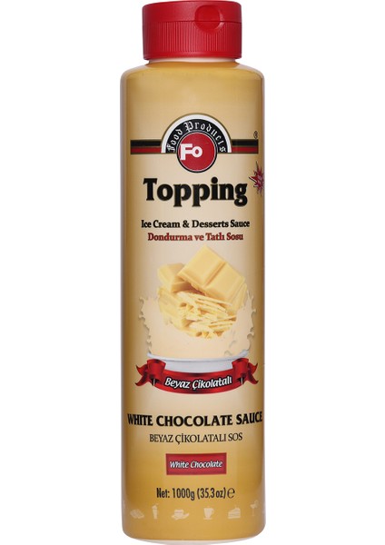 Beyaz Çikolatalı Topping Dondurma Sosu 1 Kg