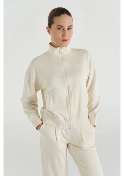 Sabrına Zıp Kadın Fermuarlı Ceket Dik Yaka Rahat Kesim Türkiye Menşeli