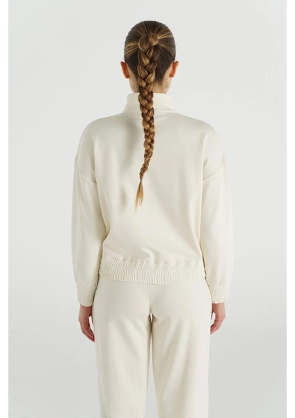 Sabrına Zıp Kadın Fermuarlı Ceket Dik Yaka Rahat Kesim Türkiye Menşeli fiyatları