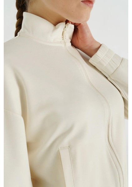 Sabrına Zıp Kadın Fermuarlı Ceket Dik Yaka Rahat Kesim Türkiye Menşeli modelleri