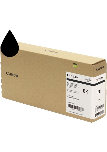 ® Canon PFI-710 Bk (Photo Black) Fotoğraf Siyahı Plotter Orijinal Mürekkep Kartuş 700 Ml. (2354C001)
