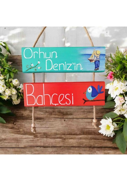 Isme Özel Isimlik Bebek ve Çocuk Kapı Süsü Duvar Süsü Bahçe Süsü Balkon Süsü Hediyelik Eşya