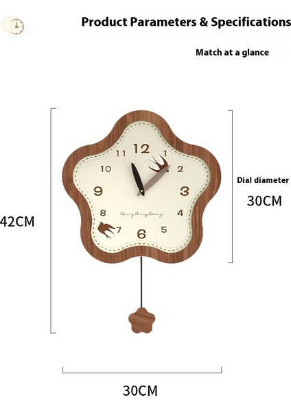 Duvar Saati Oturma Odası Sense Ev Dekorasyonu Krem Saati Restoran Yaratıcı Saat Duvar Asma Delme Yok (Yurt Dışından) modelleri
