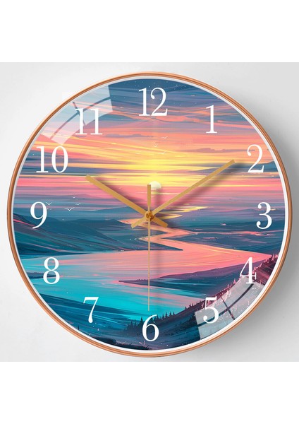 8 Inç 20CM Ev Oturma Odası Duvar Saati Basit Sessiz Saat Yaratıcı Saat (Yurt Dışından)