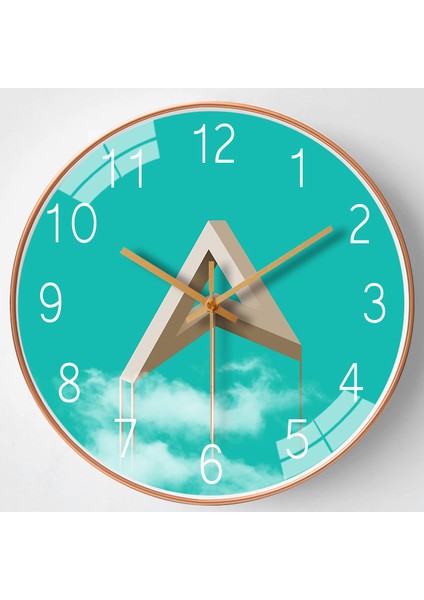 8 Inç 20CM Ev Oturma Odası Duvar Saati Basit Sessiz Saat Yaratıcı Saat (Yurt Dışından)