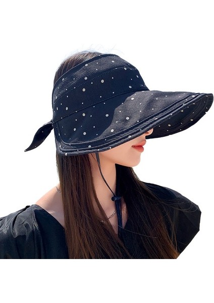 Bahar ve Yaz Seyahati Retro Moda Boş Üst Güneş Şapkası Çok Yönlü Katlanabilir (Yurt Dışından)