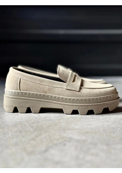 K&a Yüksek Taban Klasik Ayakkabı 779 Vizon Süet