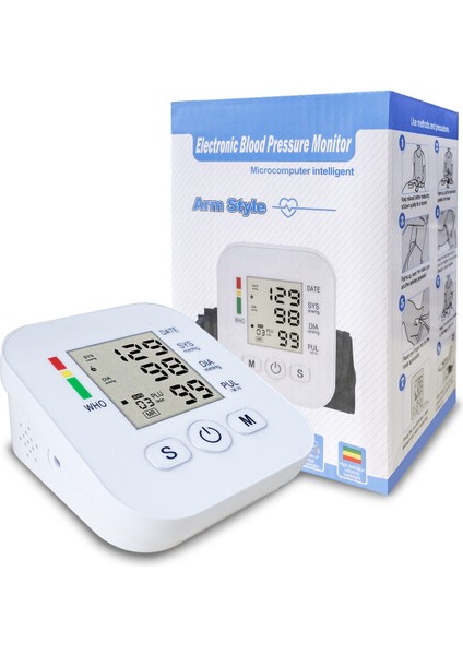 T11B Üst Kol Dijital Tansiyon Aleti Makinesi Tansiyon Nabız Arka Aydınlatması (Yurt Dışından)