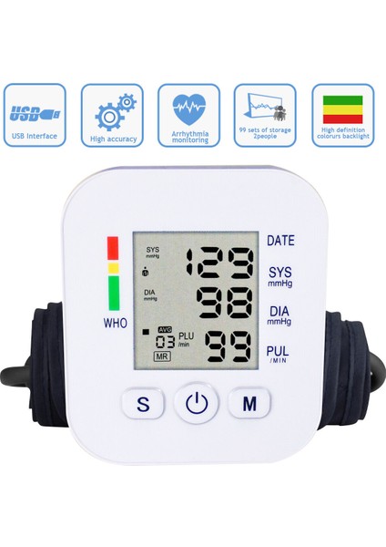 T11B Üst Kol Dijital Tansiyon Aleti Makinesi Tansiyon Nabız Arka Aydınlatması (Yurt Dışından) indirimleri
