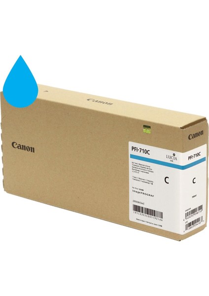 ® Canon PFI-710 C (Cyan) Mavi Plotter Orijinal Mürekkep Kartuş 700 Ml. (2355C001)