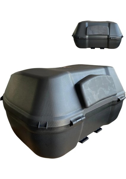 52 Litre Motosiklet Çantası Topcase Çift Kask Alır Tien Sırt Dayama Pedli Otomatik Kilitli Supermto