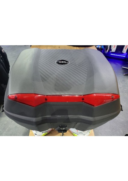 52 Litre Motosiklet Çantası Topcase Çift Kask Alır Tien Sırt Dayama Pedli Otomatik Kilitli Supermto fırsatları