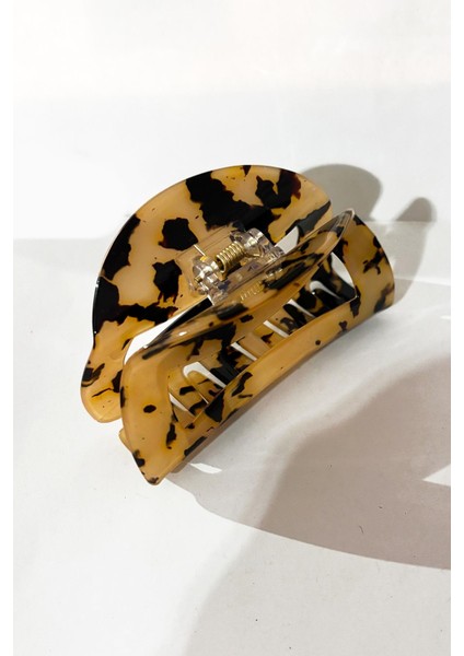 Diana Kaplumbağa Sırtı Lüks Asetat Geniş Pencereli Mandal Toka