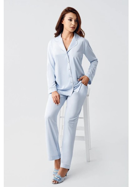 Perin Kadın Penye Pijama Takımı Biyeli (2'li)