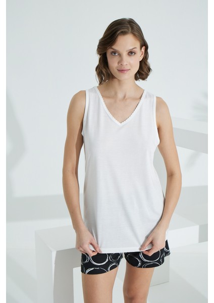 Bambu Ip Askılı Yazlık Kadın Şort Takım 70014