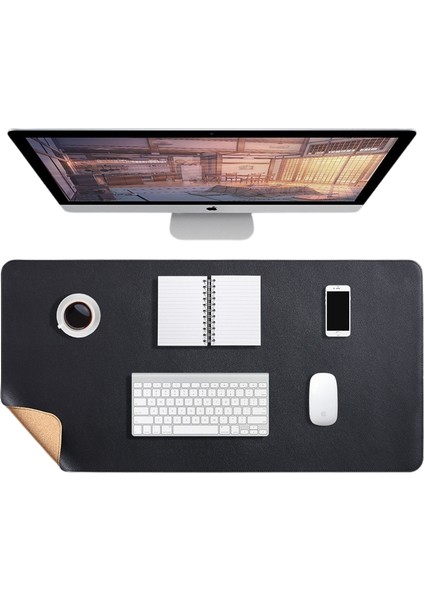 Çift Taraflı Çift Renkli Fare ve Klavye Pedi Büyük Boy (Yurt Dışından)