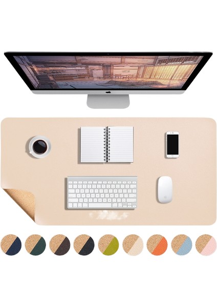 Çift Taraflı Çift Renkli Fare ve Klavye Pedi Büyük Boy (Yurt Dışından)