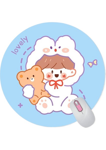 Karikatür Yuvarlak Mouse Pad Sevimli Küçük (Yurt Dışından)