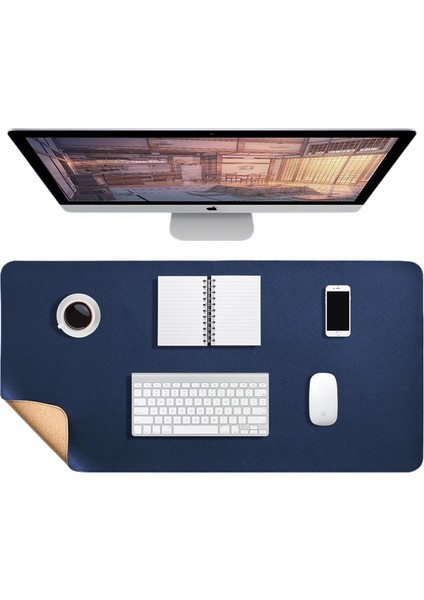 Çift Taraflı Çift Renkli Fare ve Klavye Pedi Büyük Boy (Yurt Dışından)