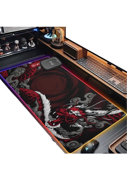 Mouse Pad Oyun Ofisi Klavye Pedi Büyütülmüş Kaymaz Büyük Boy Kirlenmeye Dalı (Yurt Dışından)