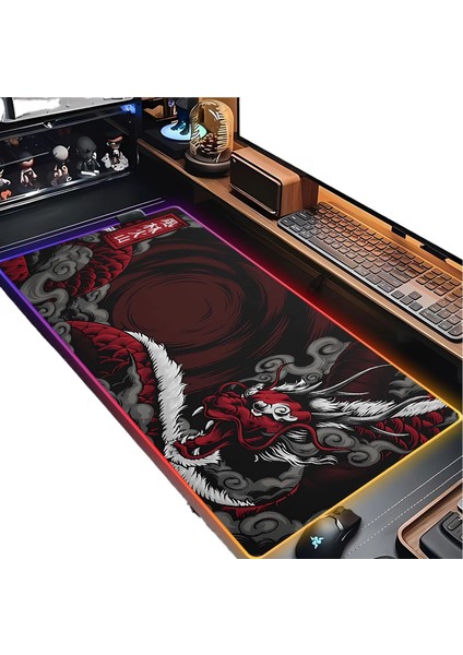 Mouse Pad Oyun Ofisi Klavye Pedi Büyütülmüş Kaymaz Büyük Boy Kirlenmeye Dalı (Yurt Dışından)