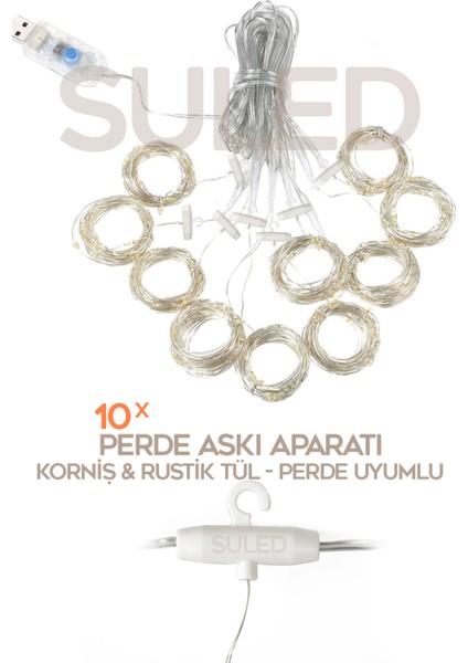 Perde LED 3x3 Metre Kumandalı 8 Mod Ambiyans Ayarlabilir Boy Dekor Mikro LED Işık