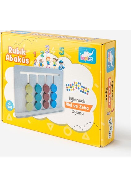 Ahşap Rubik Abaküs / 3+ Yaş / Montessori Eğitici ve Öğretici Renkli Ahşap Oyuncak / Güvenli ve Eğlenceli Çocuk Oyuncağı fırsatları