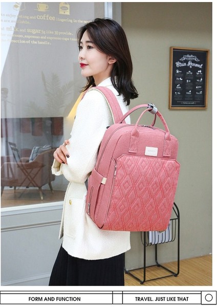 Anne Çantası 2023 Yeni Moda Taşınabilir Büyük Kapasiteli Sırt Çantası Anne ve Bebek Anne Dışarı Hafif Çok Fonksiyonlu Sırt Çantası (Yurt Dışından) modelleri