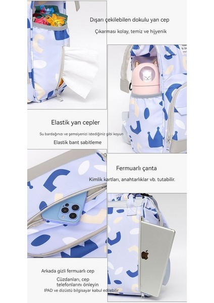 Büyük Kapasiteli Çok Fonksiyonlu Anne ve Bebek Çantası (Yurt Dışından) modelleri