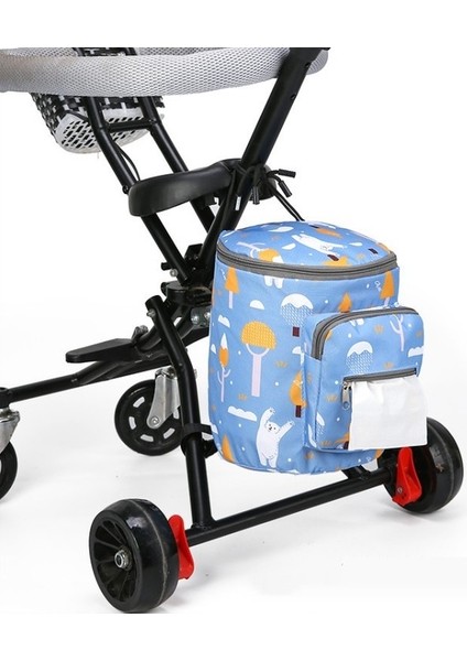 Büyük Kapasiteli Bebek Arabası Su Geçirmez Asılı Çanta Arabası Saklama Çantası (Yurt Dışından)