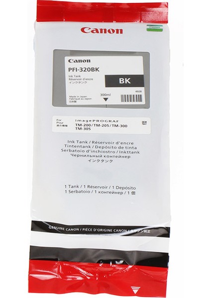 ® Canon PFI-320 Bk (Photo Black) Fotoğraf Siyahı Plotter Orijinal Mürekkep Kartuş 300 Ml. (2890C001)