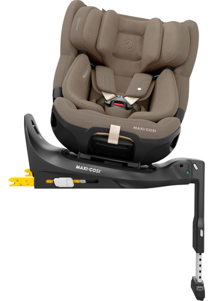 Emerald 360 Pro I-Size Dünyanın Ilk Kızaklı, Araç Dışına Çıkabilen Isofix'li 360 Dönebilir Yatabilir 0-36 kg Bebek Oto Koltuğu Authentic Truffle