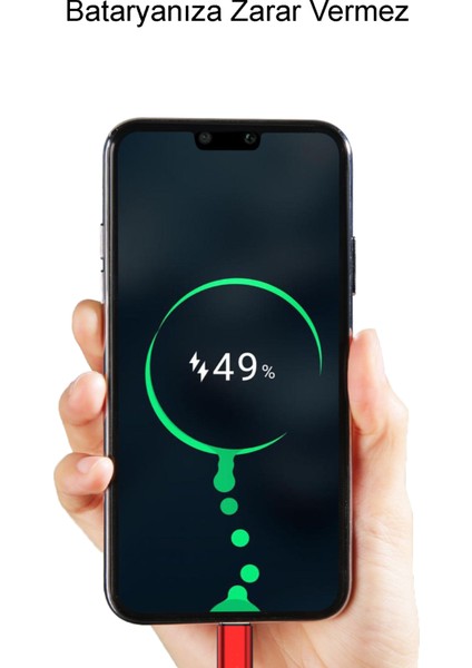 3 In 1 Çoklu 2AMPER Type-C Micro Lightning 120 cm Hızlı Şarj ve Data Kablosu